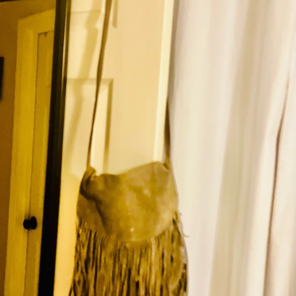 Genuine Leather Fringed Purse